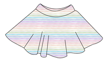 Load image into Gallery viewer, Pastel Watercolour Stripes Circle Skirt