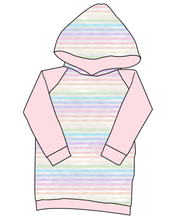 Load image into Gallery viewer, Pastel Watercolour Stripes Classic Hoodie (or Crewneck)