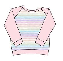 Load image into Gallery viewer, Pastel Watercolour Stripes Classic Hoodie (or Crewneck)
