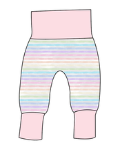 Load image into Gallery viewer, Pastel Watercolour Stripes Grow With Me Pants And Shorts