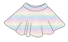 Load image into Gallery viewer, Pastel Watercolour Stripes Ladies' Circle Skirt