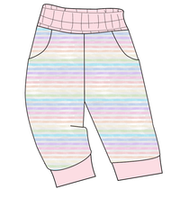 Load image into Gallery viewer, Pastel Watercolour Stripes Ladies' Joggers and Jogger Shorts