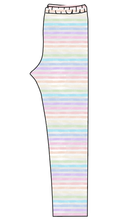Load image into Gallery viewer, Pastel Watercolour Stripes Ladies' Lounge Leggings