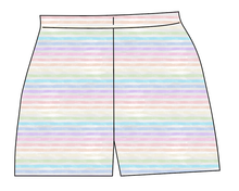 Load image into Gallery viewer, Pastel Watercolour Stripes Ladies' Lounge Shorts