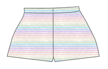 Load image into Gallery viewer, Pastel Watercolour Stripes Ladies' Lounge Shorts