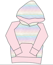 Load image into Gallery viewer, Pastel Watercolour Stripes Mens' Hoodie