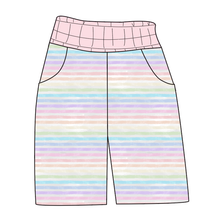 Load image into Gallery viewer, Pastel Watercolour Stripes Mens' Joggers and Jogger Shorts