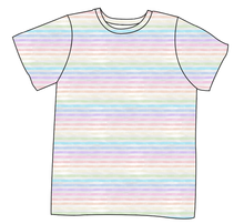 Load image into Gallery viewer, Pastel Watercolour Stripes Mens' Tee