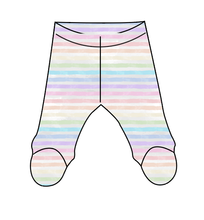 Load image into Gallery viewer, Pastel Watercolour Stripes Newborn Footed Pants