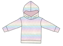 Load image into Gallery viewer, Pastel Watercolour Stripes Oversized Hoodie