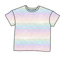 Load image into Gallery viewer, Pastel Watercolour Stripes Oversized Tee