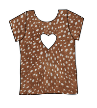 Load image into Gallery viewer, Fawn Fur Cambria Heart Back Tee