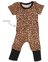Load image into Gallery viewer, Fawn Fur Grow With Me Pants And Shorts Romper
