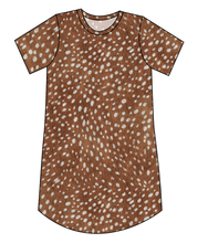 Load image into Gallery viewer, Fawn Fur Ladies' T-Shirt Dress