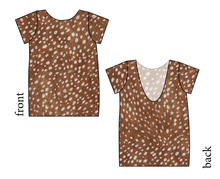 Load image into Gallery viewer, Fawn Fur Low Back Ballerina Tee