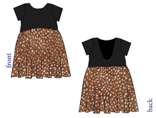 Load image into Gallery viewer, Fawn Fur Low Back Dress