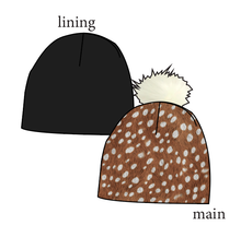 Load image into Gallery viewer, Fawn Fur Slouchy Beanie (Reversible!)