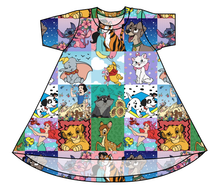 Load image into Gallery viewer, Cupcake Character Quilt Basic T-Shirt Dress