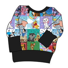 Load image into Gallery viewer, Cupcake Character Quilt Grow With Me Hoodie (or Crewneck)