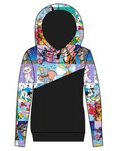 Load image into Gallery viewer, Cupcake Character Quilt Ladies Hoodie