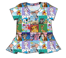 Load image into Gallery viewer, Cupcake Character Quilt Ladies' Peplum Top