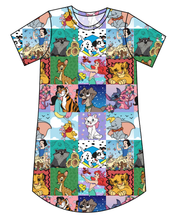 Load image into Gallery viewer, Cupcake Character Quilt Ladies' T-Shirt Dress