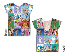 Load image into Gallery viewer, Cupcake Character Quilt Low Back Ballerina Tee