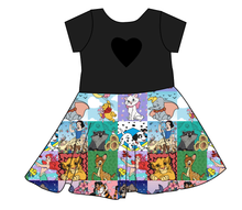 Load image into Gallery viewer, Cupcake Character Quilt Molly Heart Back Twirly Dress