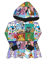 Load image into Gallery viewer, Cupcake Character Quilt Peplum Hoodie (or Crewneck)