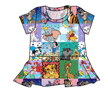 Load image into Gallery viewer, Cupcake Character Quilt Peplum Top