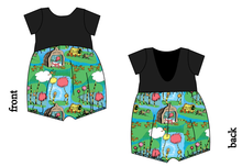 Load image into Gallery viewer, Tree Speaker Low Back Romper and Bubble Romper