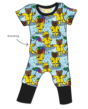 Load image into Gallery viewer, Bears in Boots Grow With Me Pants And Shorts Romper