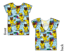 Load image into Gallery viewer, Bears in Boots Low Back Ballerina Tee