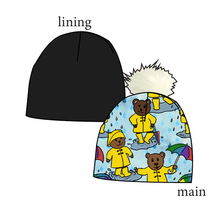 Load image into Gallery viewer, Bears in Boots Slouchy Beanie (Reversible!)