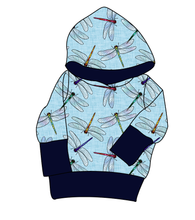 Load image into Gallery viewer, Dragonfly Skies Grow With Me Hoodie (or Crewneck)