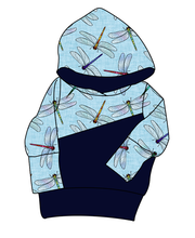 Load image into Gallery viewer, Dragonfly Skies Grow With Me Hoodie (or Crewneck)
