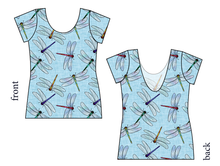 Load image into Gallery viewer, Dragonfly Skies Ladies' Low Back Ballerina Tee