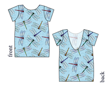 Load image into Gallery viewer, Dragonfly Skies Low Back Ballerina Tee