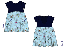 Load image into Gallery viewer, Dragonfly Skies Low Back Dress