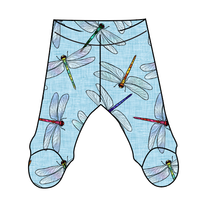 Load image into Gallery viewer, Dragonfly Skies Newborn Footed Pants