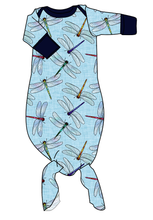 Load image into Gallery viewer, Dragonfly Skies Newborn Knotted Gown
