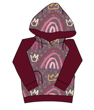 Load image into Gallery viewer, Soft Pink Rainbows Classic Hoodie (or Crewneck)