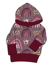Load image into Gallery viewer, Soft Pink Rainbows Grow With Me Hoodie (or Crewneck)