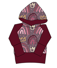 Load image into Gallery viewer, Soft Pink Rainbows Grow With Me Hoodie (or Crewneck)