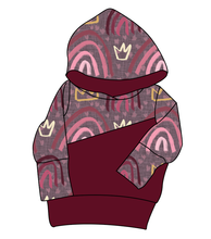 Load image into Gallery viewer, Soft Pink Rainbows Grow With Me Hoodie (or Crewneck)