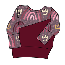 Load image into Gallery viewer, Soft Pink Rainbows Grow With Me Hoodie (or Crewneck)