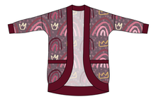 Load image into Gallery viewer, Soft Pink Rainbows Kids Cocoon Cardigan