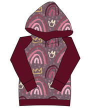 Load image into Gallery viewer, Soft Pink Rainbows Ladies Hoodie