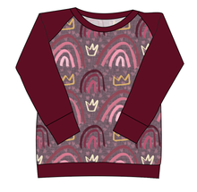 Load image into Gallery viewer, Soft Pink Rainbows Ladies' Classic Crewneck