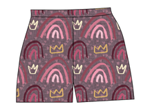 Load image into Gallery viewer, Soft Pink Rainbows Ladies' Lounge Shorts